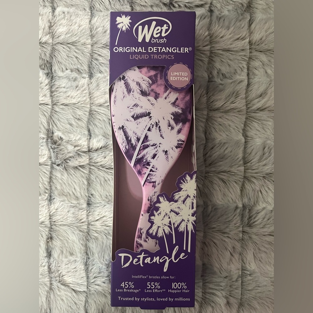 Wet Brush Original Detangler - Purple Palm Design